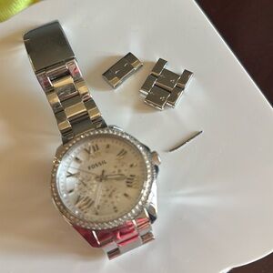 Fossil Women's AM4481 Cecile Multifunction Stainless Steel Watch - Silver-Tone